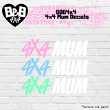 BBB4X4 4x4 Mum Decal | Pearl
